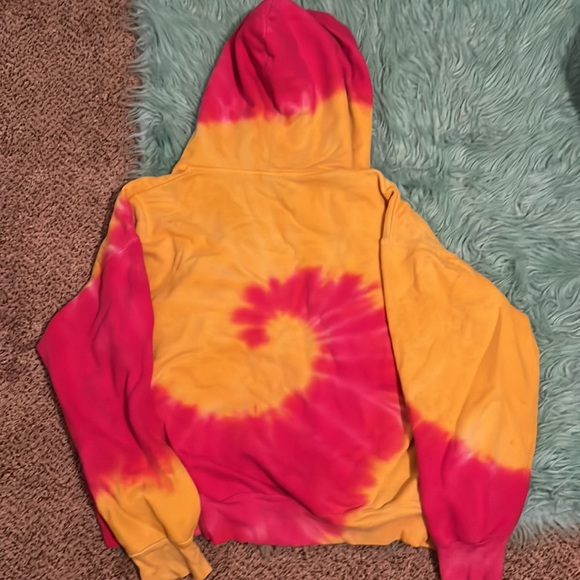 Pink and yellow tie-dye jacket. No zipper but still looks cute with my outfits. - Picture 3 of 3